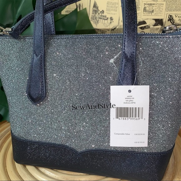NWT Kate Spade Lola Glitter Satchel Crossbody bag - Picture 4 of 9